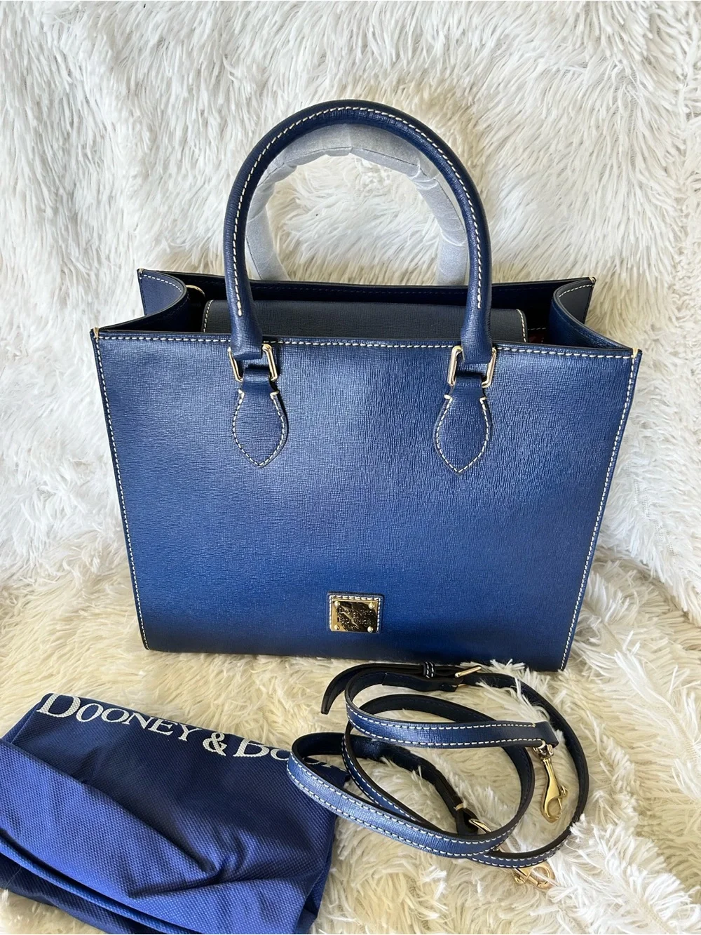 Dooney & Bourke Janine Saffiano Leather tote in marine